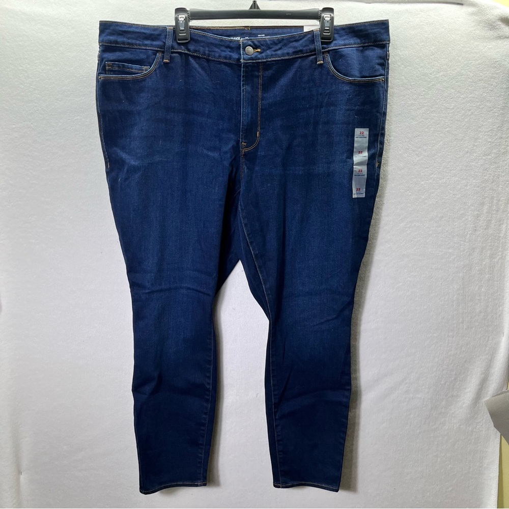 Old Navy Pop‎ Icon Skinny Jeans Womens 22 Plus NWT Blue Denim Stretch Comfy 2701